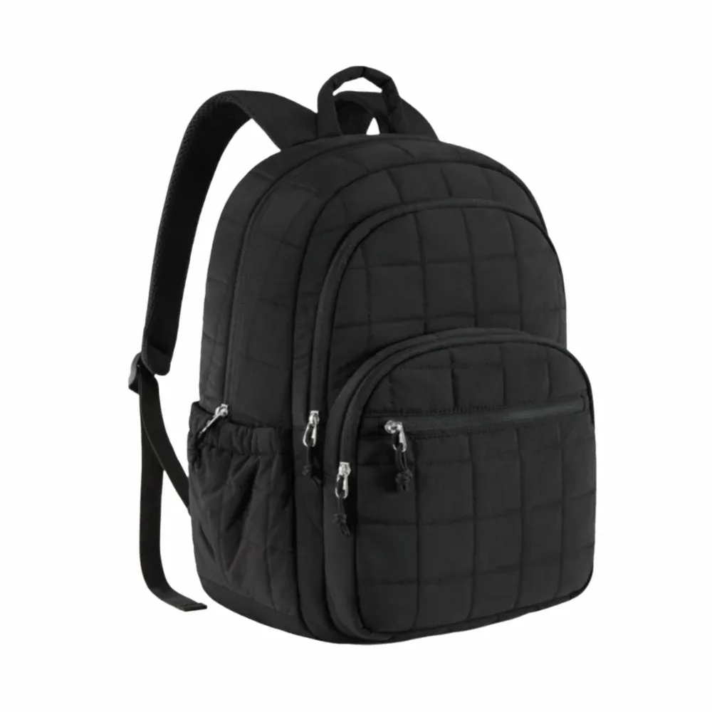 sac à dos de voyage décontracté et créatif, matelassé à carreaux, imperméable, pour étudiants, sacs d'école, couleur unie, durable, sac à bandoulière à motif de dessin animé, usage quotidien