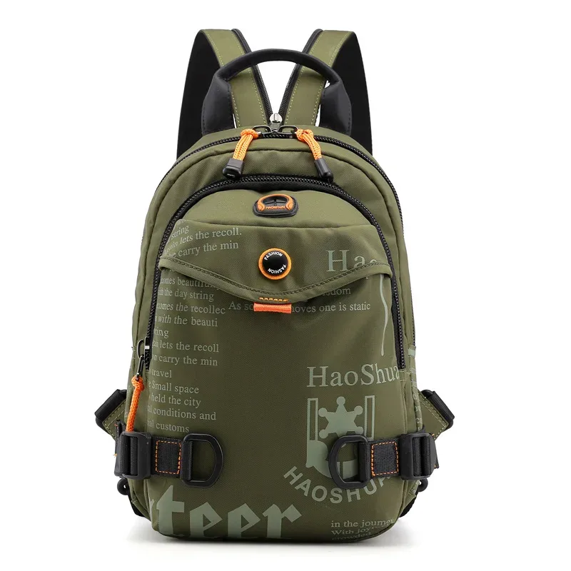 hommes petit sac à dos fronde poitrine sac militaire décontracté mode sport voyage escalade nylon mâle bandoulière un sac à bandoulière sacs à dos