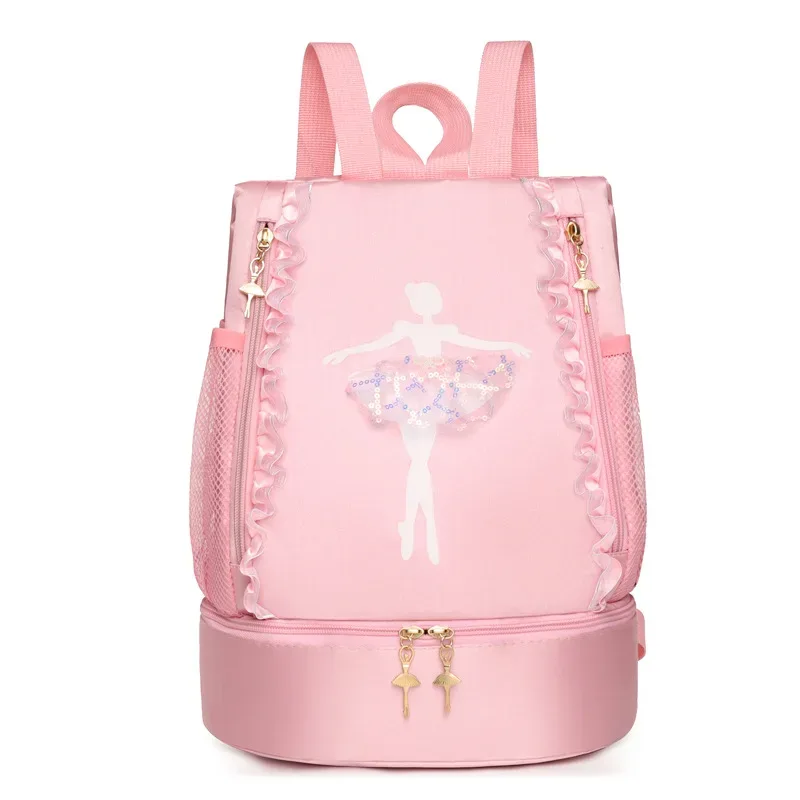 sac à dos de danse de ballet brodé personnalisé avec compartiment à chaussures séparé, sac de ballerine pour petites filles pour sac de danse pour tout-petits