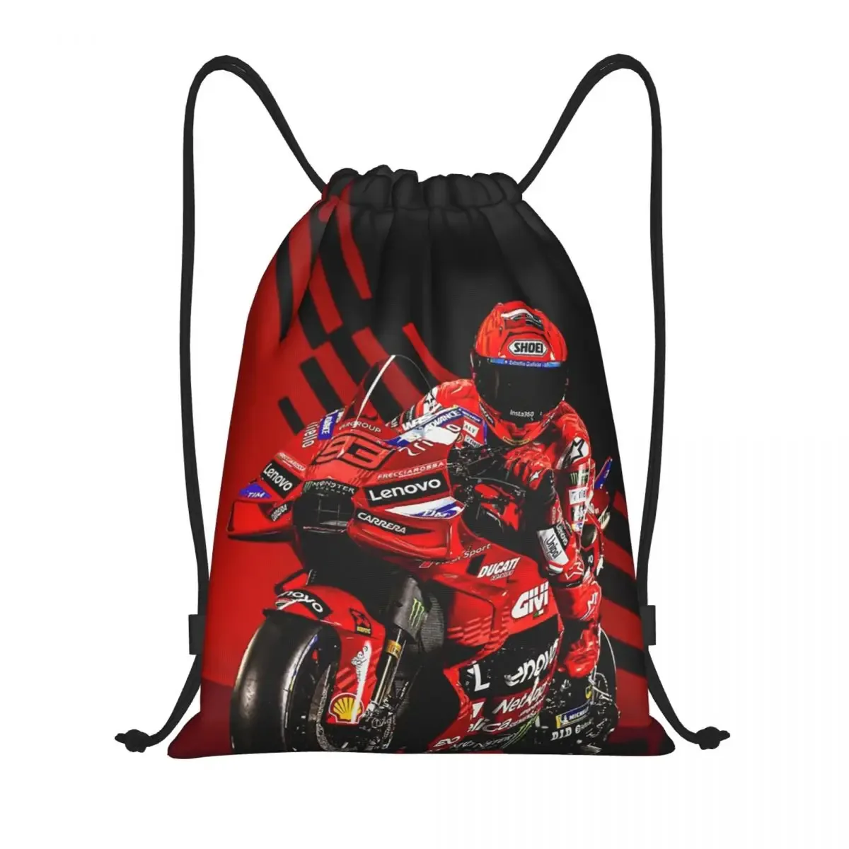 sacs à dos de course de moto marqueze, sacs décontractés à cordon, sacs de sport, sacs à livres pour homme, femme, école