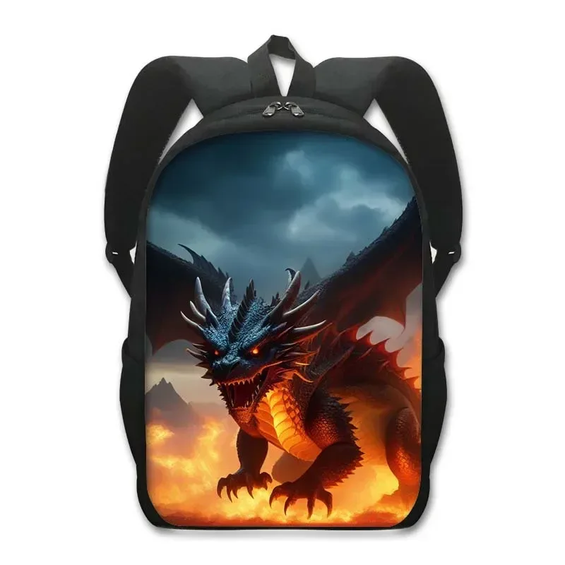 sac à dos dragon de dessin animé pour étudiants, sac à dos fantaisie avec imprimé dragon magique, sac à dos pour ordinateur portable pour femmes et hommes, sac à dos de voyage en plein air