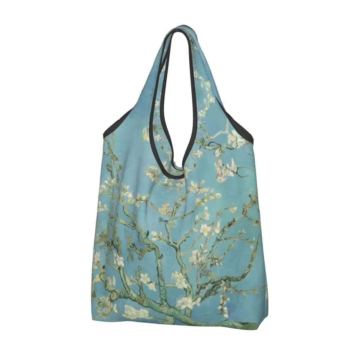 sac fourre-tout portable personnalisé drôle 73 terrasse la nuit, peinture de vincent van gogh, sac d'épicerie initié