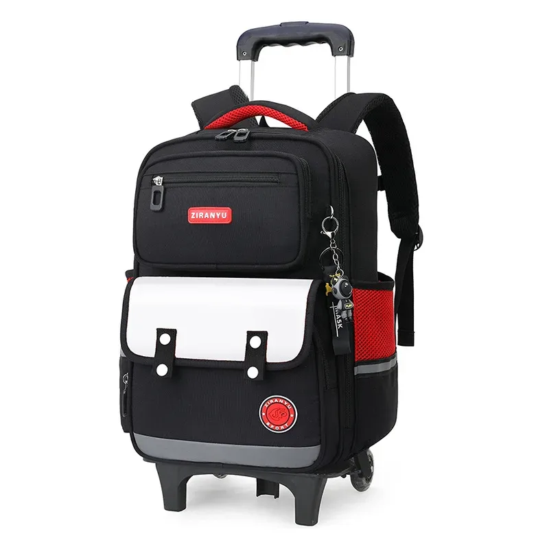 nouveau sac à dos roulant pour garçons sac d'école primaire avec roues mochilas para mujer sac de chariot de voyage 2 et 6 roues sac a dos