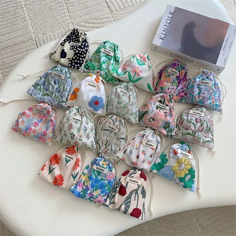 sac de rangement pour cosmétiques de voyage pour femmes, sacs à main de maquillage mignons, portefeuille kawaii grill floral, rouge à lèvres, porte-monnaie en poudre, petit