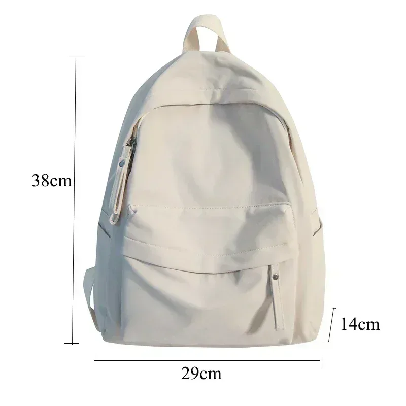 sac à dos en nylon imperméable pour femme, simple, solide, cartable pour documents, sac à dos de voyage pour étudiant, filles