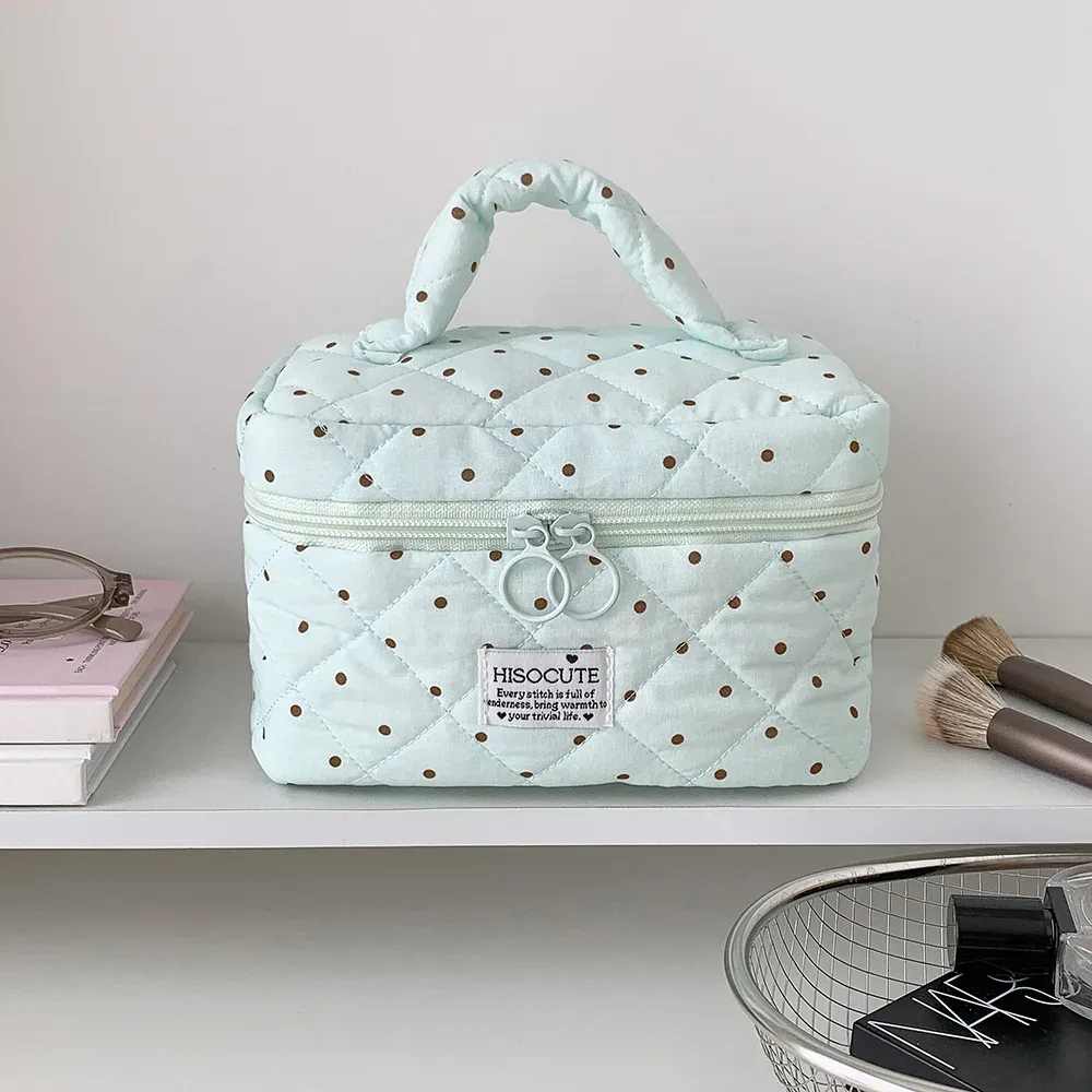 sac à main matelassé pour femme, style tendance, pochette de voyage, organisateur d'accessoires de maquillage et cosmétiques, sac fourre-tout portable à fermeture éclair