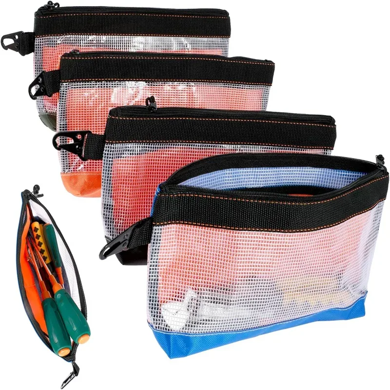 Sac de rangement étanche, sac à outils Transparent en PVC, Kit de matériel antistatique, sac de pièces portables, sac de travail pratique multifonctionnel