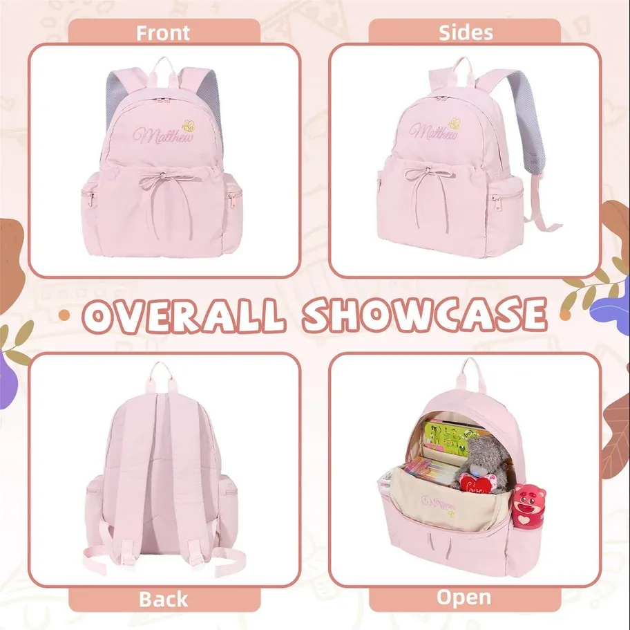 sac à dos personnalisé pour tout-petits avec nom, sac à dos monogrammé pour enfants, sac d'école pour filles et garçons, sac à dos préscolaire pour enfants
