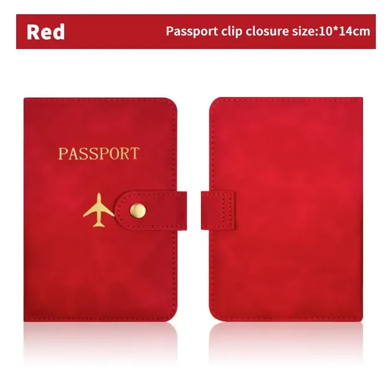 portefeuille de passeport en cuir pu mignon, imperméable, porte-cartes multiple, organiseur de documents de voyage pour hommes et femmes