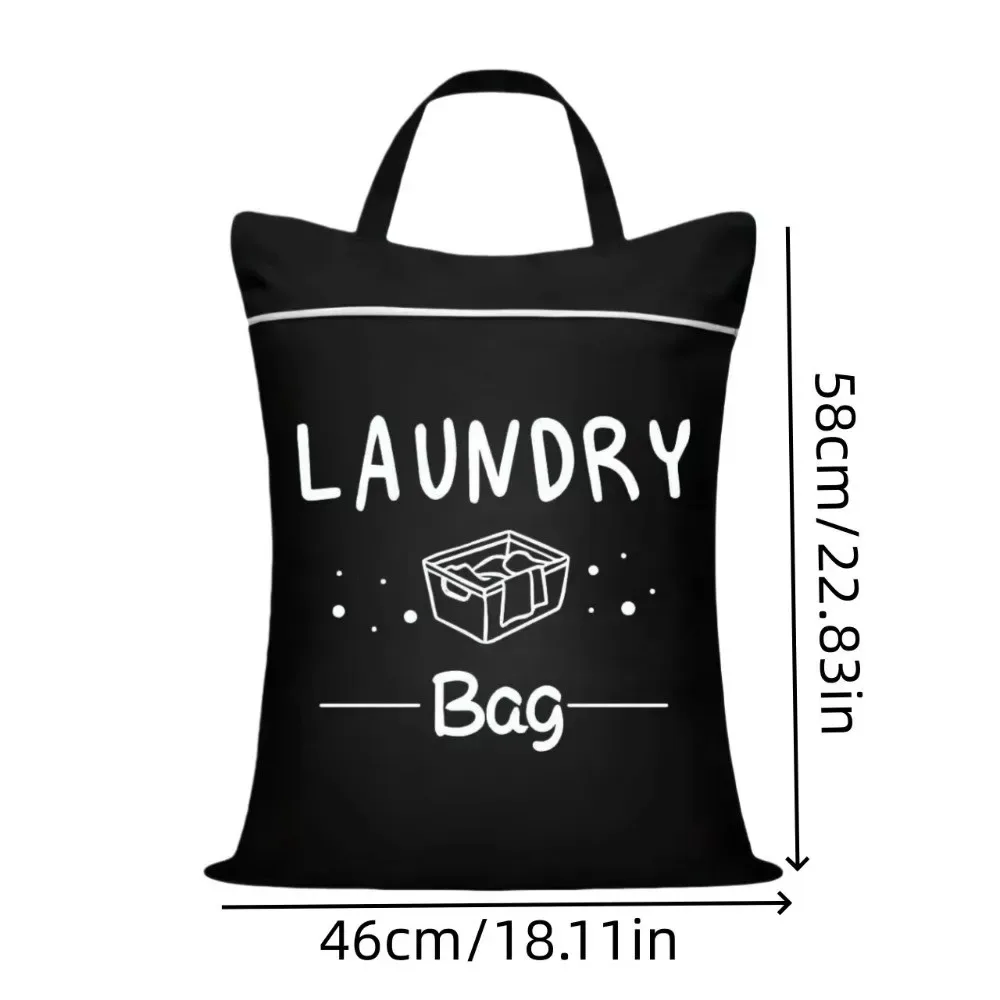 sac de rangement pour vêtements de voyage de couleur unie, imperméable, avec fermeture éclair, sac à linge de grande capacité, organisateur de vêtements en tissu oxford.