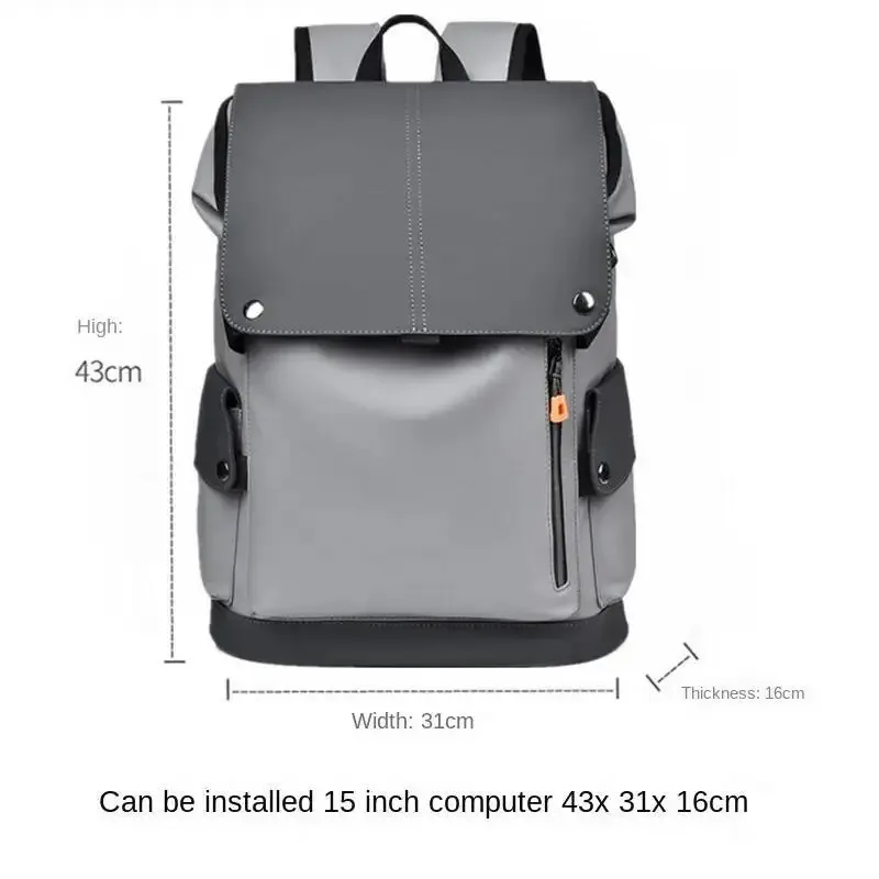 sac de voyage pour ordinateur portable de grande capacité, sac utilitaire de travail, sacs à double épaule en cuir pu tendance, sac à dos d'affaires pour hommes, nouvelle collection