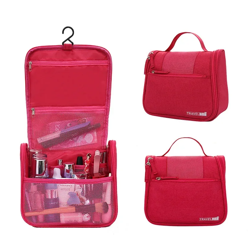 Sacs de maquillage pour femmes de haute qualité, sac à cosmétiques de voyage, organisateur de produits de toilette, rangement étanche, sac de lavage suspendu pour salle de bain