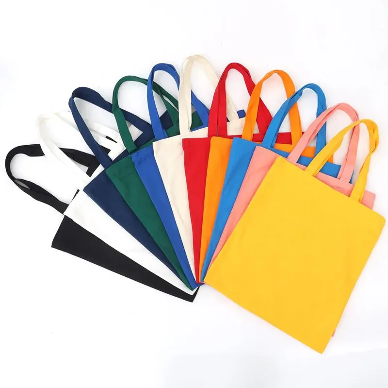 Sac fourre-tout en toile unie 100 % coton, sac à main décontracté, sac à main polyvalent, travail, réutilisable, courses, sac d'épaule portable personnalisé - Marque GAAJ