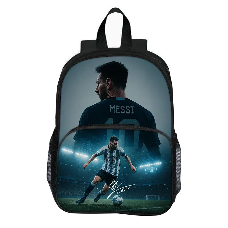 sac à dos m-messi avec poche avant pour étudiants et enfants, sac d'école pour star du football, sac de sport, sac de voyage de grande capacité