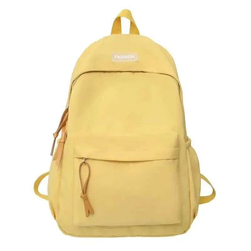 sac à dos simple de couleur unie, nouvelle mode, version coréenne, style ins pour collégiens et lycéens, 2025