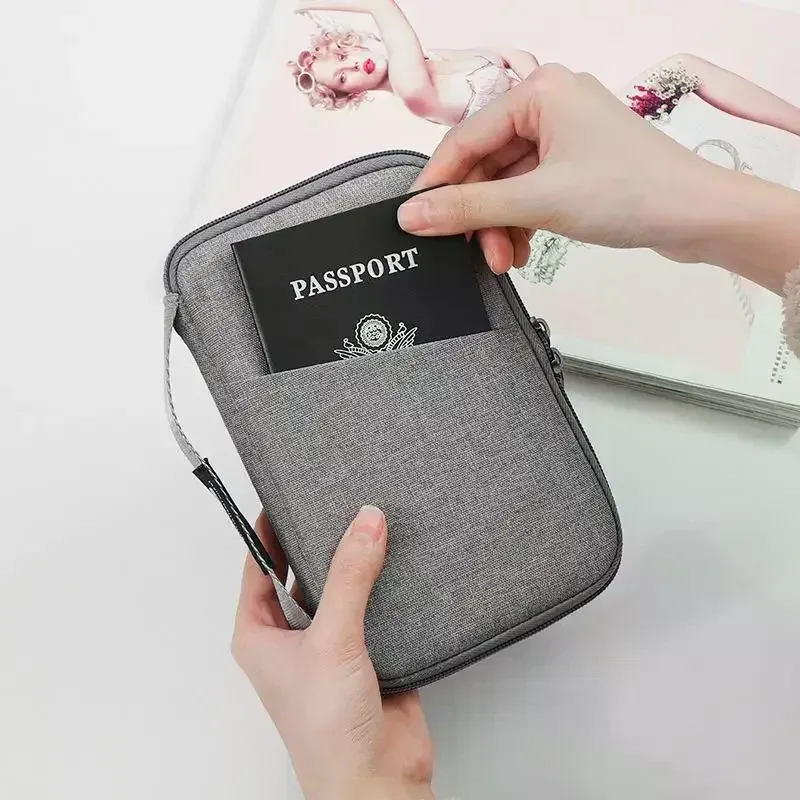 Porte-passeport de voyage, housse imperméable, protection RFID, portefeuille de voyage familial, organiseur avec plusieurs emplacements pour cartes