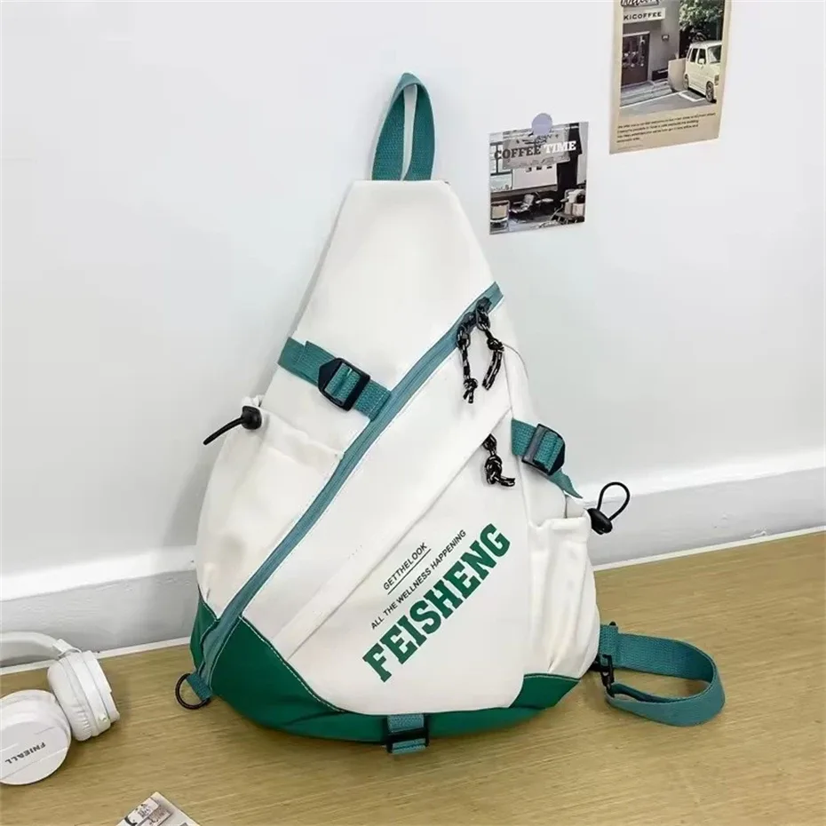 techwear style extérieur moto sport sac à dos à bandoulière unique unisexe hip hop multifonction sac de poitrine sac à bandoulière tactique