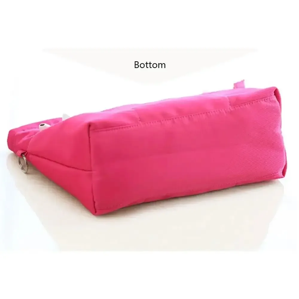 Sac de rangement pour cosmétiques avec fermeture éclair, sac à main multifonctionnel à plusieurs poches, sac intérieur de couleur unie
