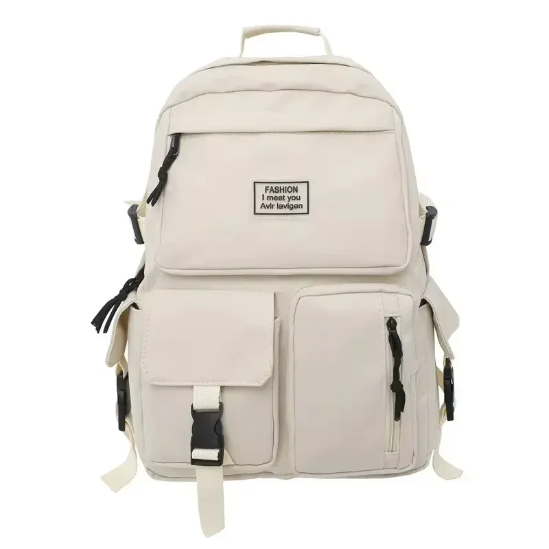 sac à dos scolaire décontracté en toile grande capacité avec multiples poches et compartiment pour ordinateur portable, pour hommes et femmes - nouveauté tendance