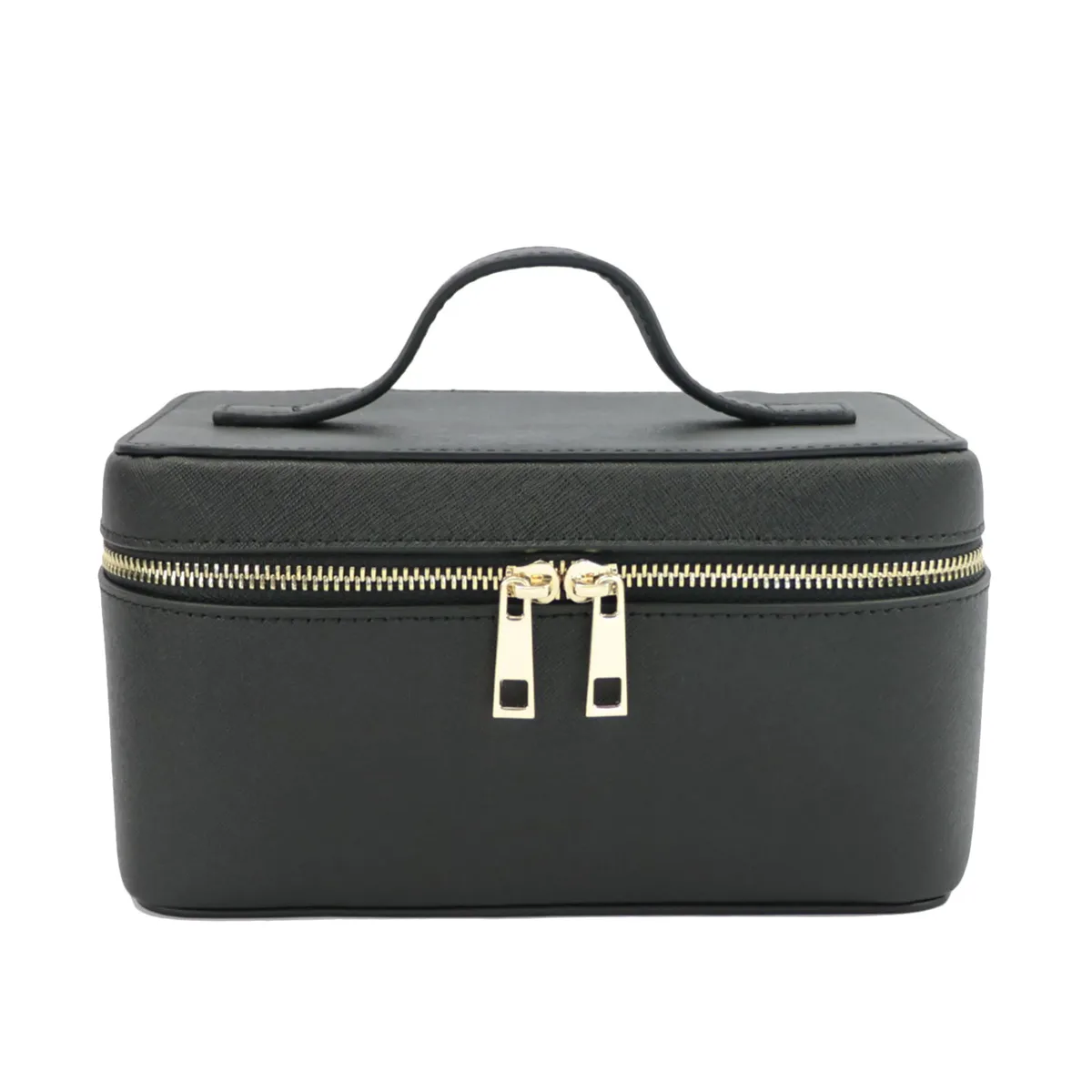 saffiano – trousse de toilette de voyage en croûte de cuir pour femmes, sac portable suspendu, boîte de rangement de maquillage, kit dopp, sac à cosmétiques pour femmes