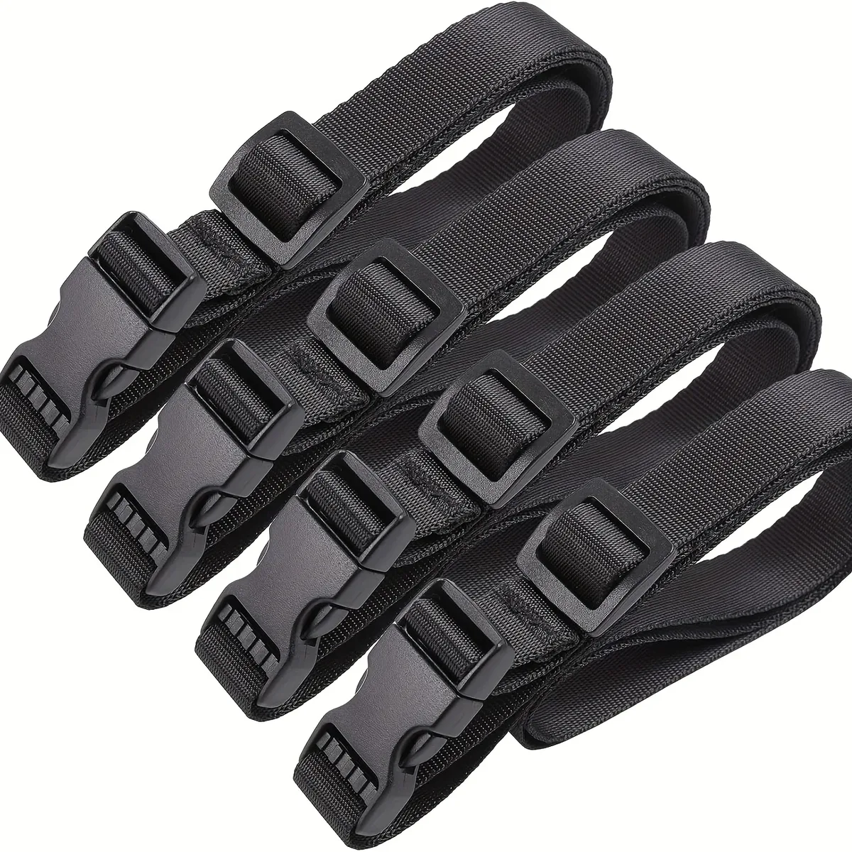 sangles de bagages réglables (4 pièces), attaches en nylon réutilisables pour valise, emballage de voyage, porte-vélos, tente, sac à dos, fixation de cargaison