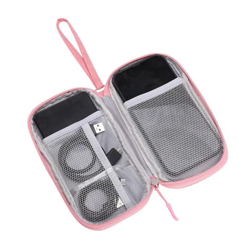 sac de rangement portable pour produits numériques, organiseur de câbles usb, organiseur de chargeurs et d'écouteurs (1 pièce)