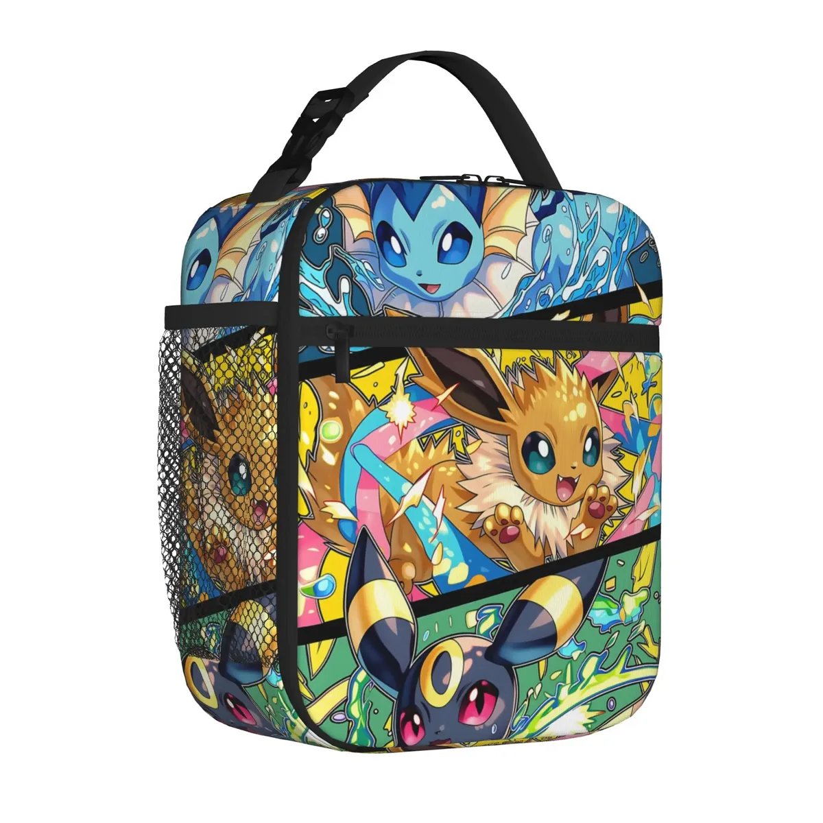 Sac de rangement avec fermeture à glissière, 1 pièce, pochette Pokemon, boîte à lunch scolaire, réutilisable pour sac à lunch