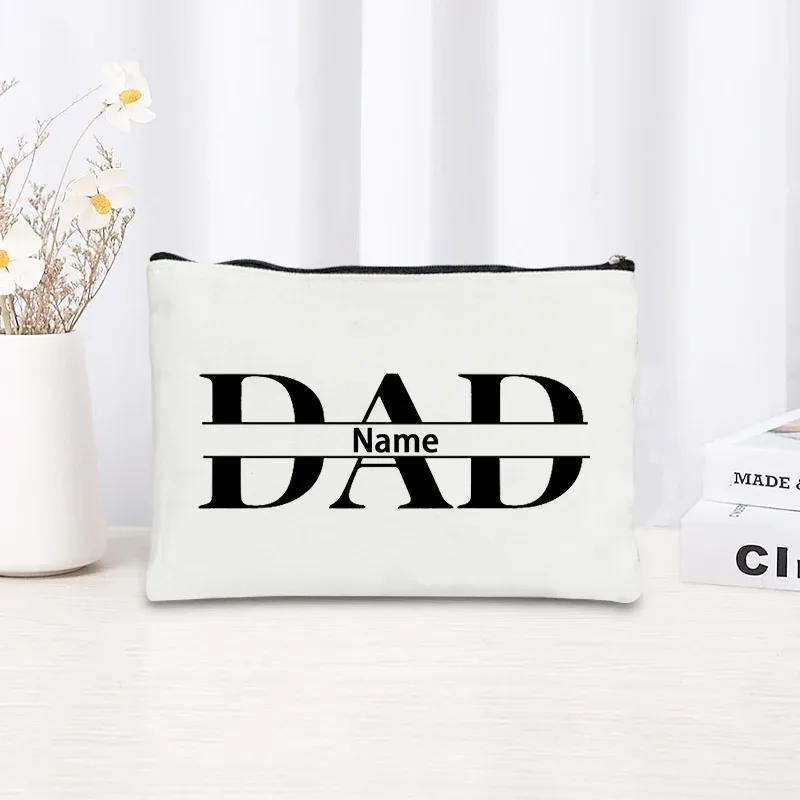 trousse de maquillage monogramme "maman papa", trousse de toilette essentiels de voyage, cadeau fête des mères et des pères avec nom personnalisé