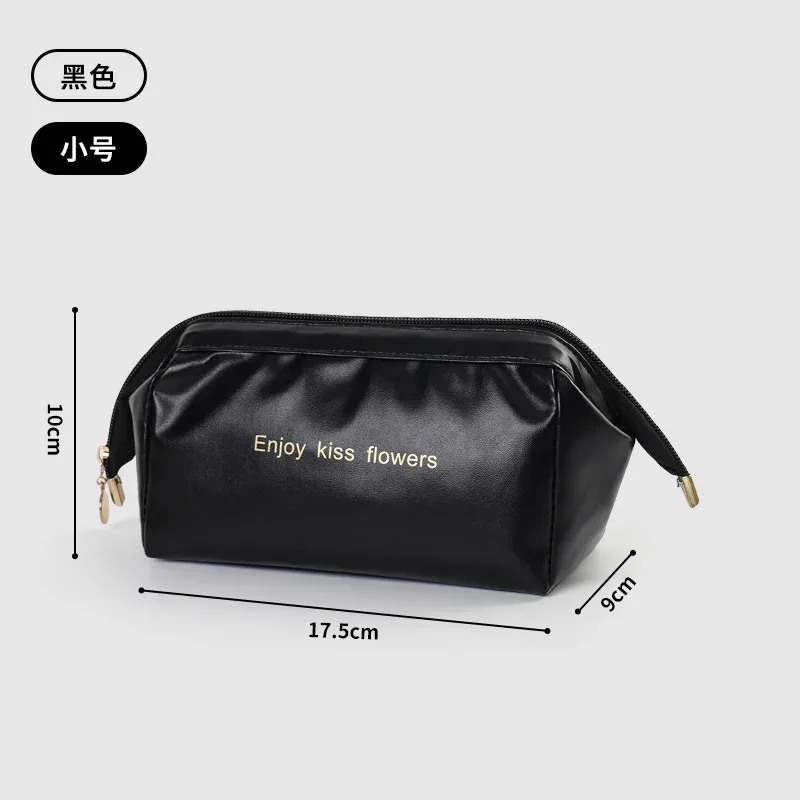 nouvelle trousse de maquillage imperméable en pu de grande capacité, sac de rangement portable pour cosmétiques pour femmes, trousse de toilette, sac à cosmétiques
