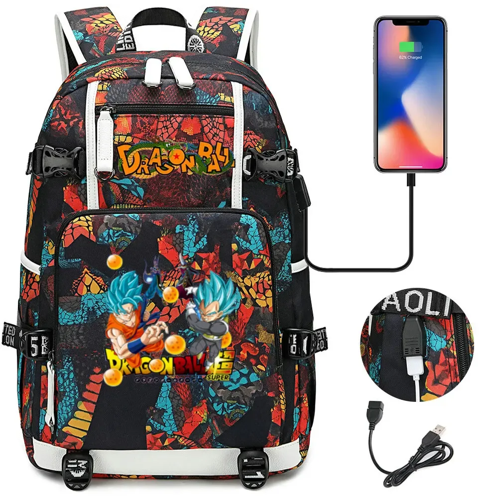 sac à dos camouflage dragon ball - sac d'école grande capacité pour étudiants, sac à dos pour enfants, sac de voyage en plein air pour garçons