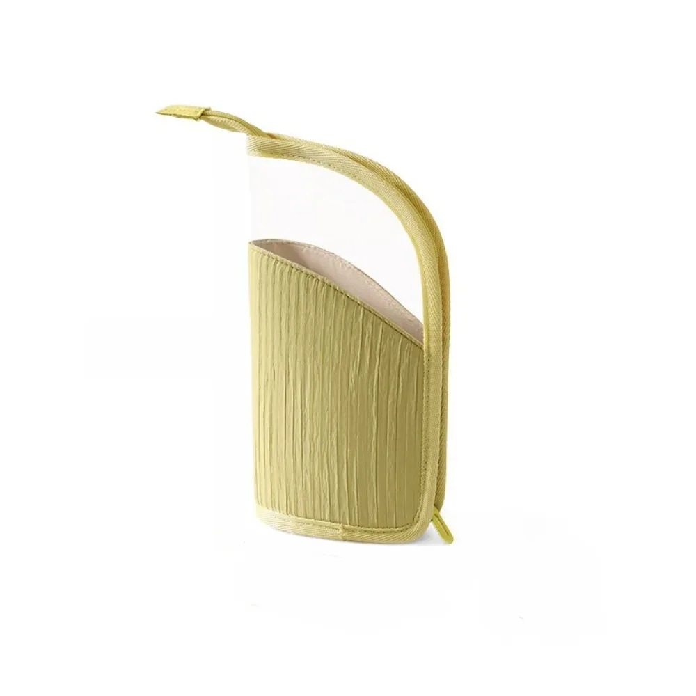 grande trousse de toilette verticale grande capacité, étui portable pour pinceaux de maquillage, pochette de rangement de voyage étanche et autoportante