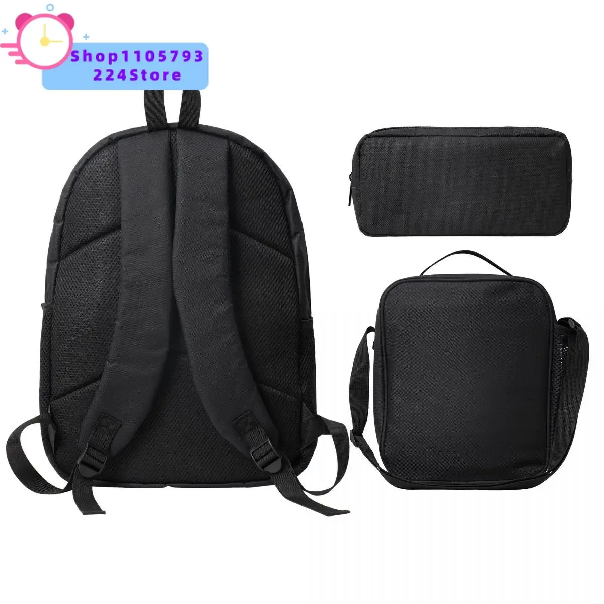 sac à dos michael jackson 3 pièces/ensemble pour étudiant, sac à dos de lycée, sac à lunch, trousse à crayons, ensemble de trois pièces imprimées.