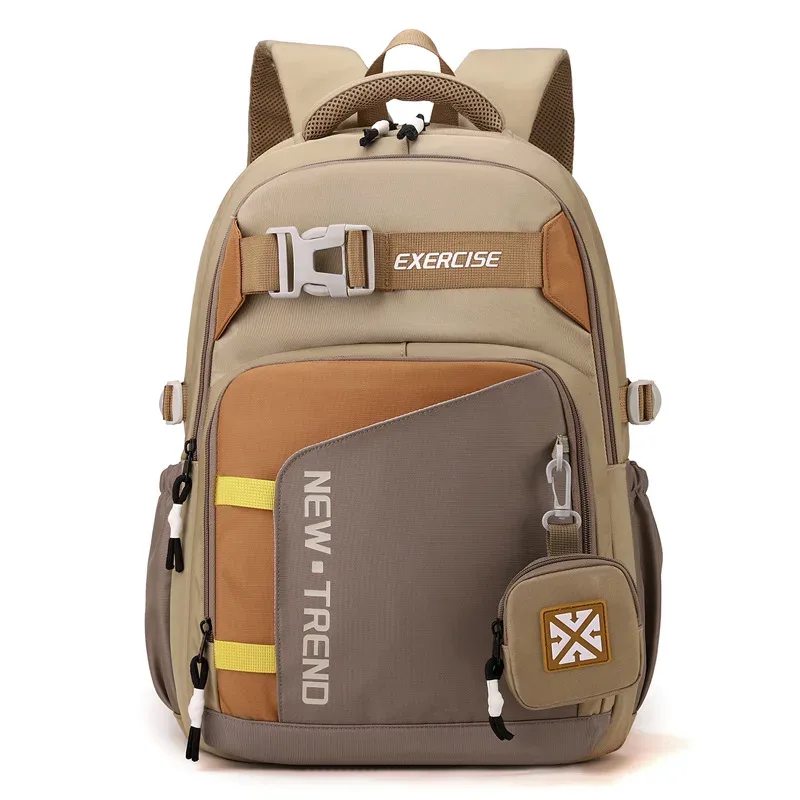 sac à dos décontracté tendance et cool, polyvalent pour étudiant, cartable simple avec lettres imprimées, style coréen, grande capacité, sacs de voyage en plein air