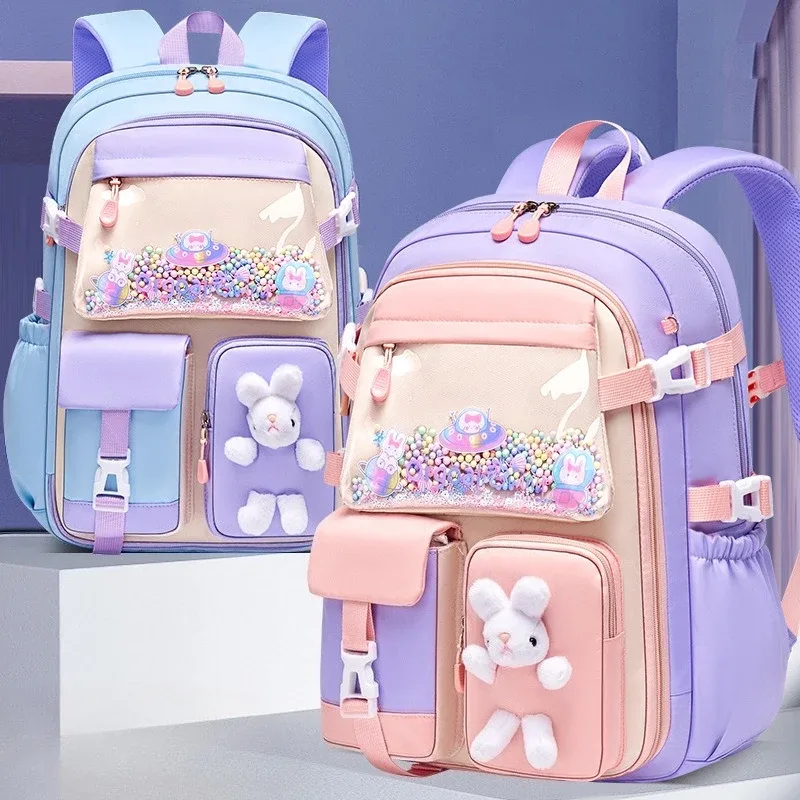 Sac à dos scolaire pour filles 2026, léger et imperméable, style Kawaii, pour enfants, sacs de voyage colorés, Mochilas, cadeaux