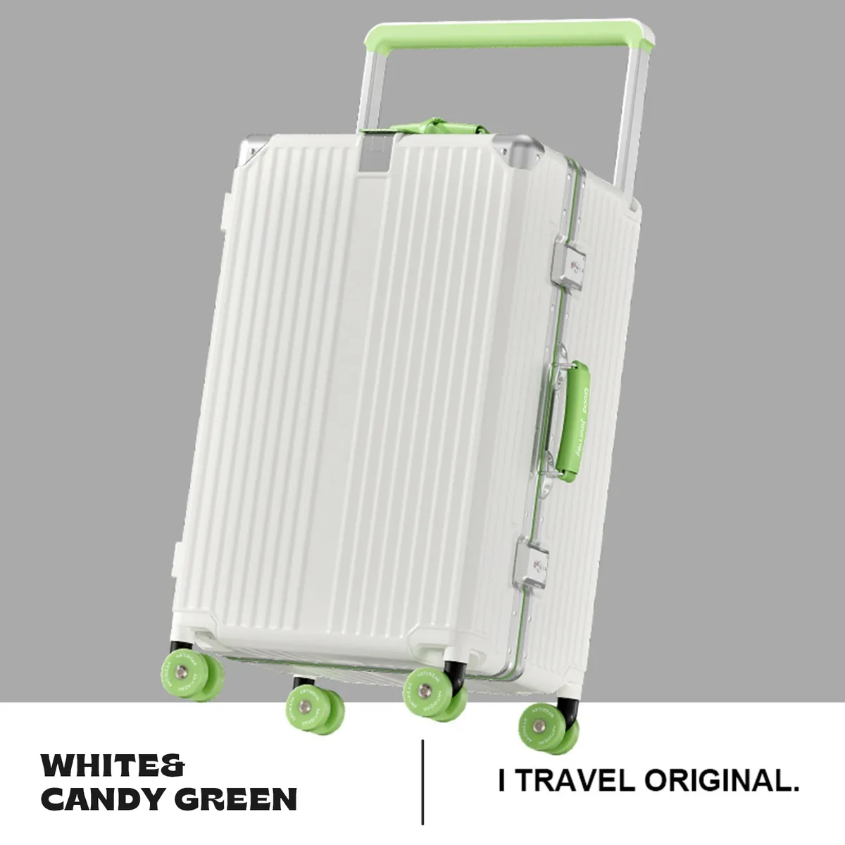 valise trolley rigide grande capacité aiweiny avec serrure tsa 3/7 séparables, roues silencieuses détachables et poignée télescopique large pour voyage