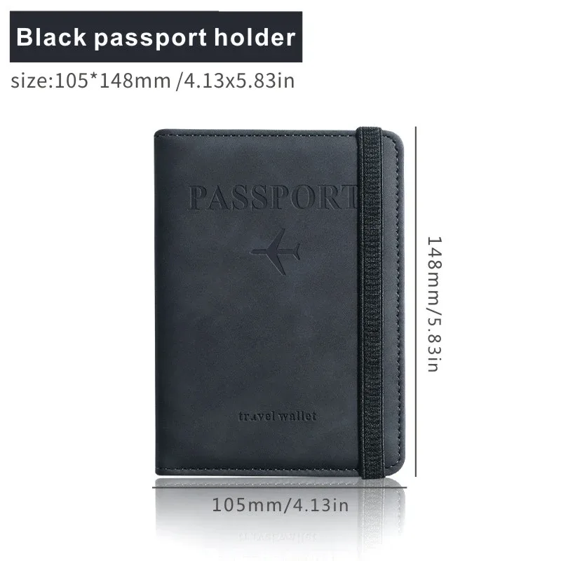 porte-passeport anti-rfid en cuir pu, portefeuille de voyage anti-magnétique, étui pour cartes, accessoires de voyage, 6 couleurs au choix