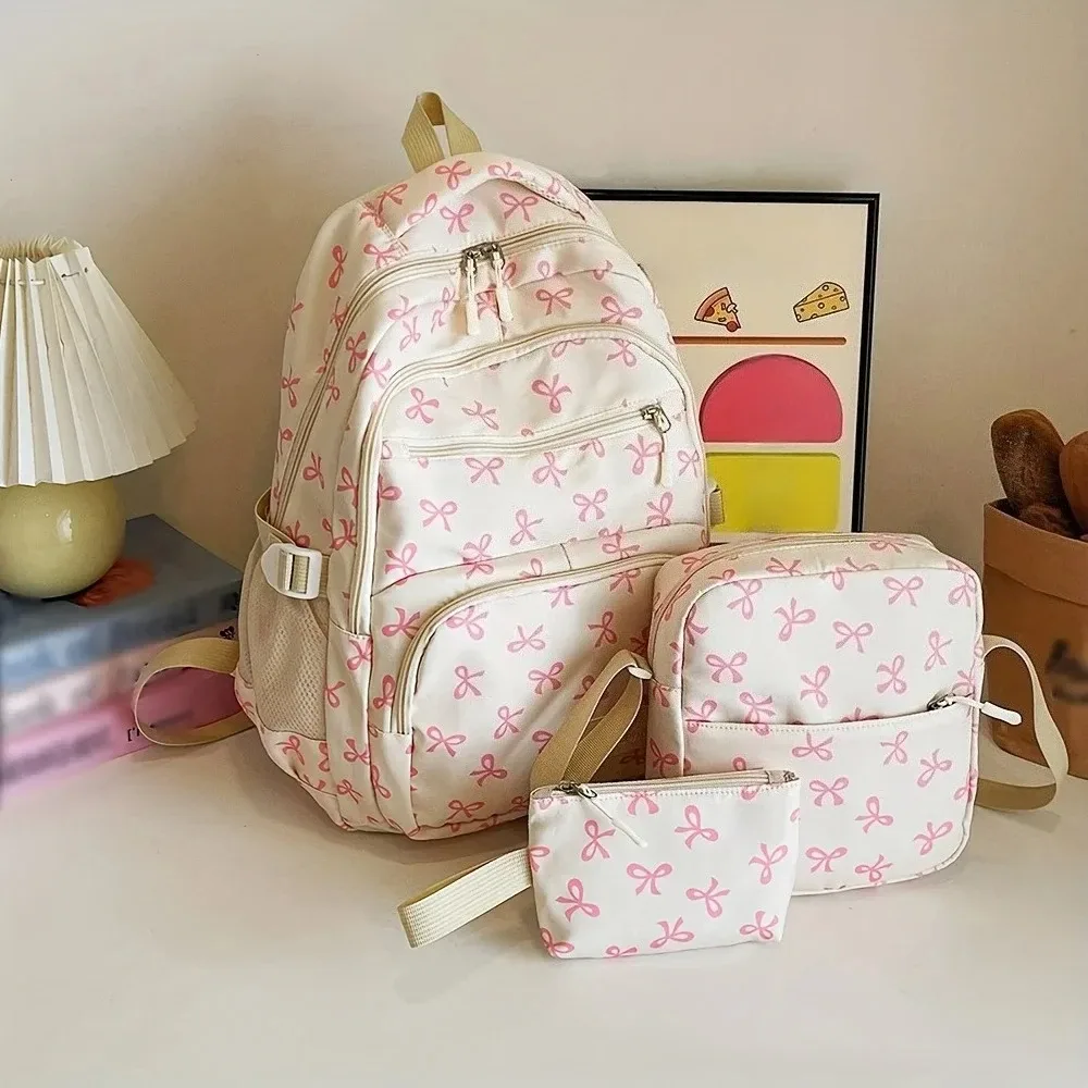 sac à dos fire garena pour l'école, pour adolescents, filles, unisexe, sac à dos de mode galaxy, grande capacité, en nylon, imprimé nœud, sac de voyage