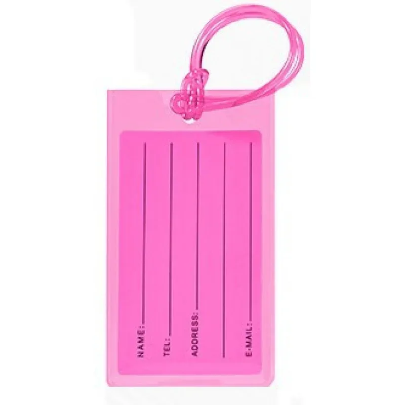 porte-étiquette de bagage fluorescent en pvc, coloré, pour carte d'embarquement, étiquette de voyage, housse de carte, anti-perte pour avion