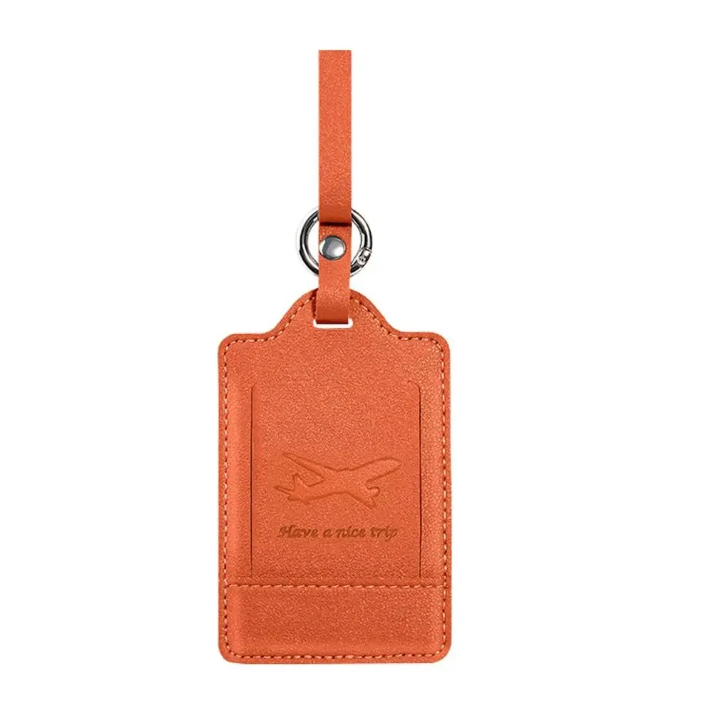 étiquettes de bagage portables en cuir pu, étiquette d'adresse de valise, étiquette de sac d'embarquement de bagages, anti-perte, accessoires de voyage