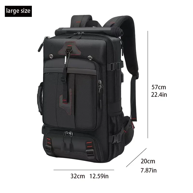 sac à dos de voyage grande capacité, compartiment à bagages convertible avec compartiment à chaussures indépendant, compartiment pour ordinateur portable de 15,6 pouces