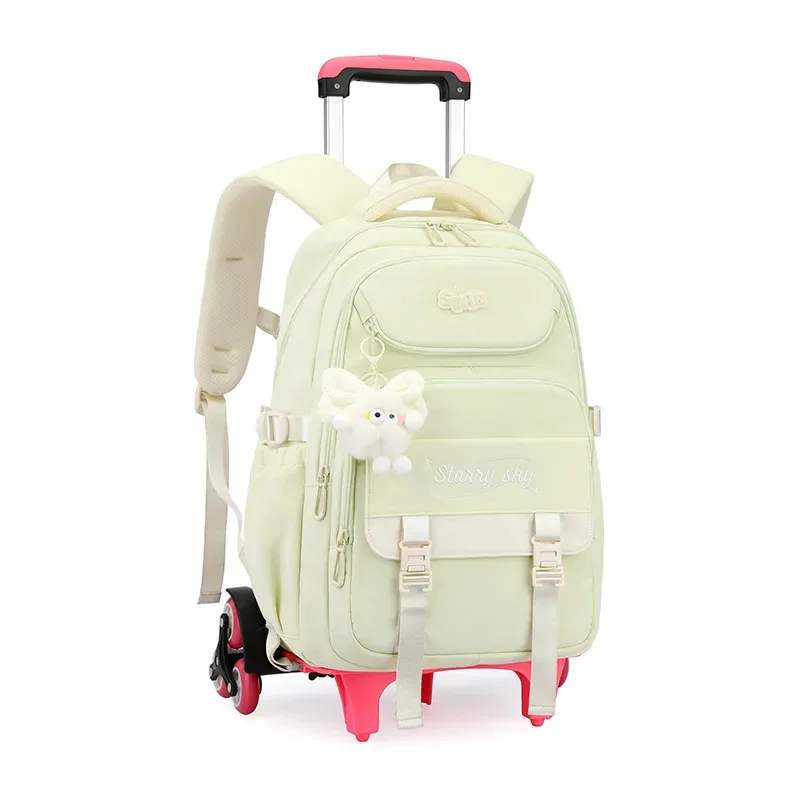 sac à dos scolaire pour enfants avec roulettes, sac à dos à roulettes pour filles, sac à dos d'étudiant, 2/6 roues, sac à dos scolaire à roulettes, sac à livres pour enfants