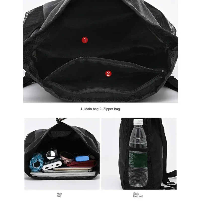 sac à dos de sport à cordon de serrage, sac à dos de grande capacité pour salle de sport, natation, plage, pour femmes et hommes pour contenir quotidiennement