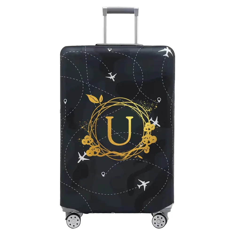 housse de protection pour bagages élastiques épais, série couronne imprimée pour valises de 18 à 32 pouces, accessoires de voyage