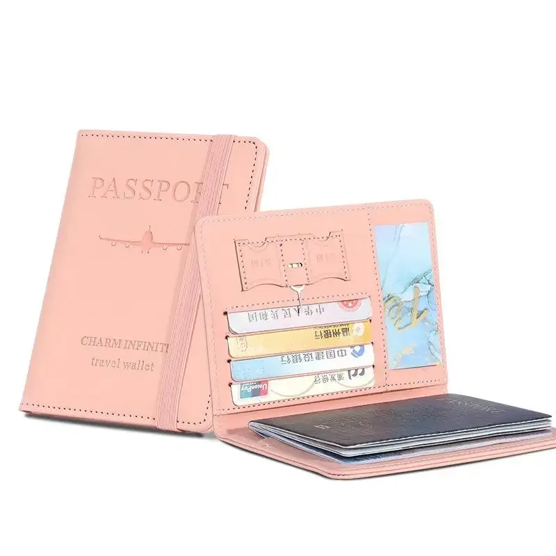 étui de protection imperméable pour passeport, en cuir pu, portefeuille pour cartes de crédit, joli porte-passeport pour femmes/hommes