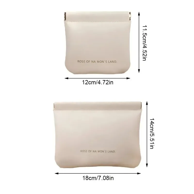 petit sac à fermeture automatique, trousse de maquillage pour rouge à lèvres simple et à la mode, sac pour écouteurs avec câble de données pour chargeur portable, mini sac à cosmétiques
