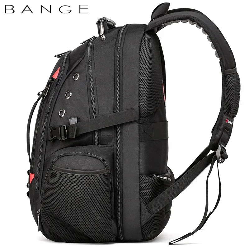 sac à dos de voyage bange pour ordinateur portable 15.6 pouces, sac à dos antivol usb pour hommes, sac d'école pour adolescents, mochila pour jeunes, sac à dos pour femmes