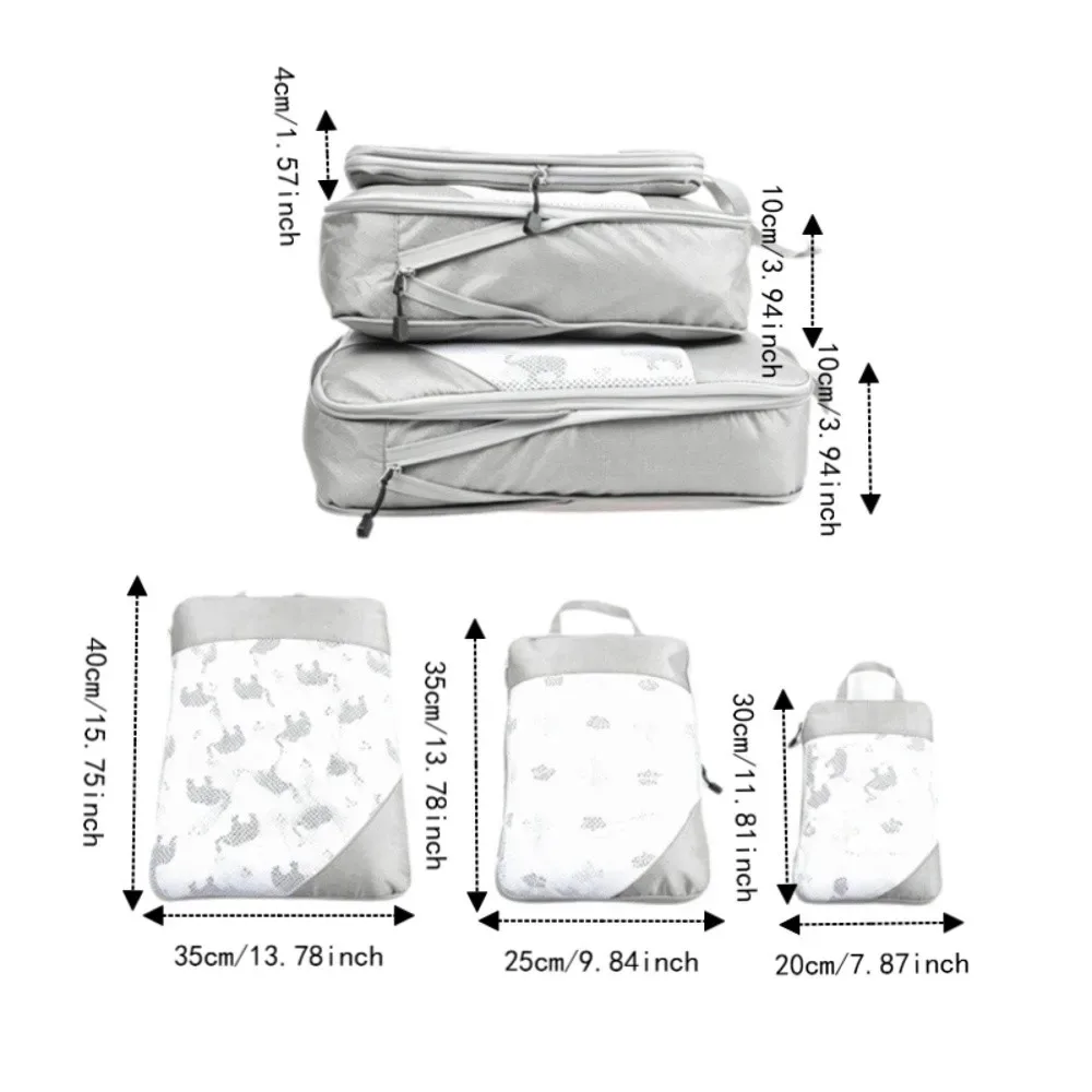 sacs de rangement de voyage pliables et extensibles en nylon, cubes de compression étanches pour vêtements, organisateurs de vêtements peu encombrants pour avion