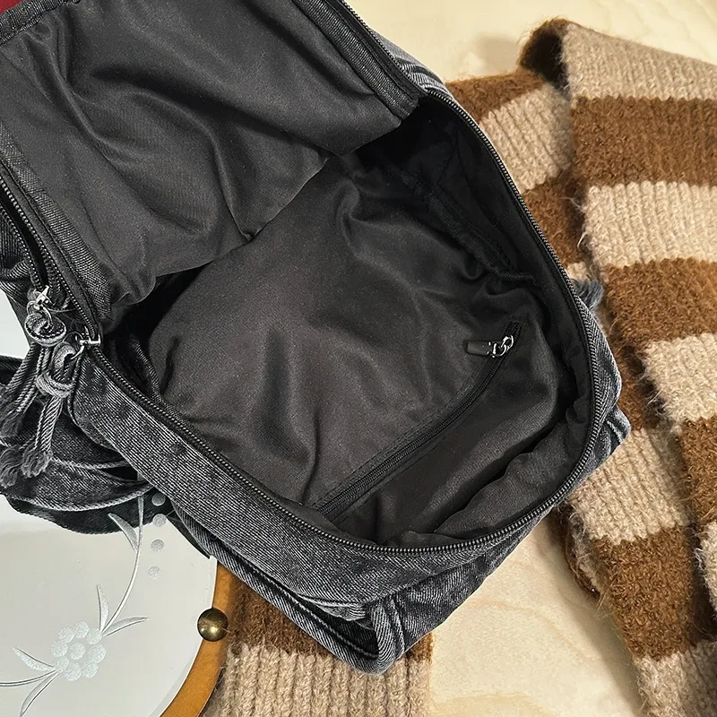 sac à bandoulière multifonctionnel en denim, sac à dos de haute qualité pour femmes, sacs messager décontractés polyvalents de grande capacité, nouveau