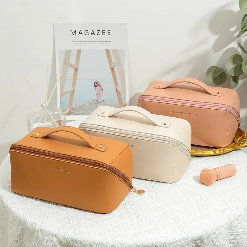 trousse de maquillage cloud pillow, grande capacité, boîte à maquillage portable, sac de toilette de voyage, t