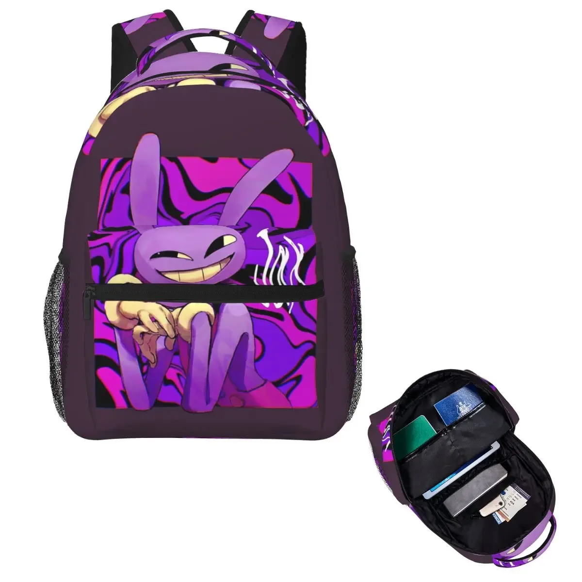 jax the amazing digital circus fanart animation series sacs à dos pour garçons et filles, sacs d'école pour étudiants, sac à dos pour ordinateur portable, sac à bandoulière